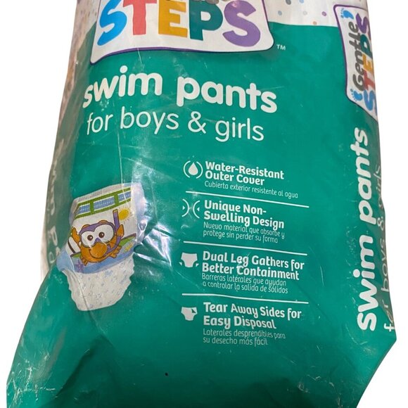 Gentle Steps Swim Pants Diapers For Boys & Girls Size S 16-26 Lbs Small 12 Count - Picture 5 of 9